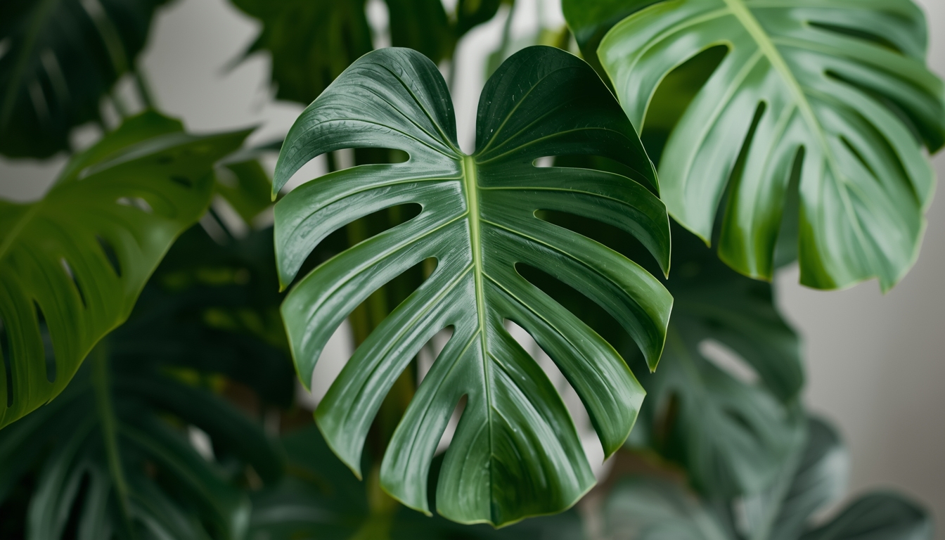 Monstera Deliciosa - Planta tropical de interior con hojas grandes