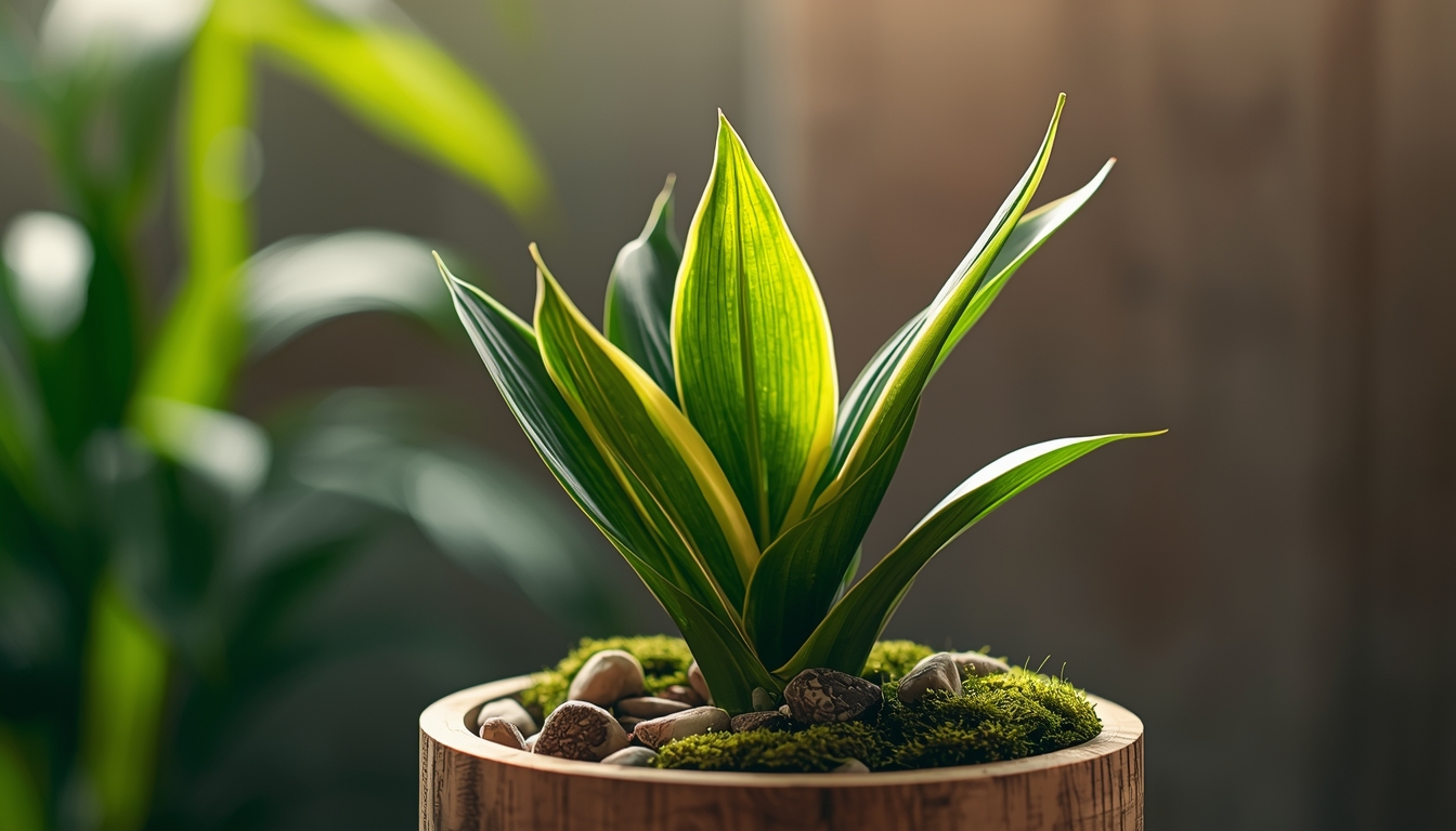 Sansevieria en ambiente con humedad adecuada