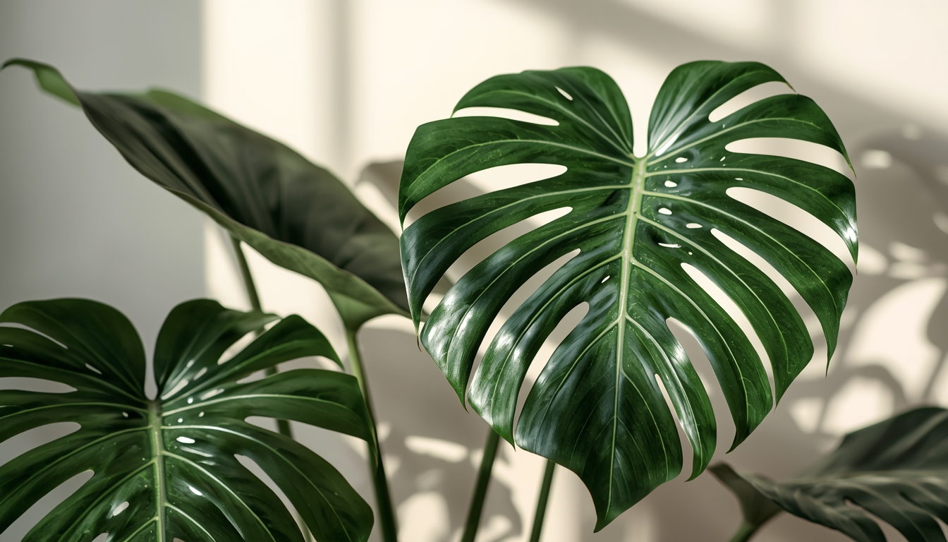 Planta Monstera recibiendo luz indirecta